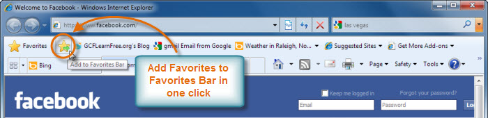 Add to Favorites Bar