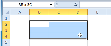 Selecting multiple cells