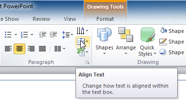 Align Text command