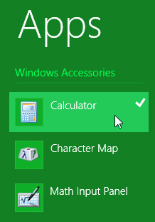 Screenshot of Windows 8