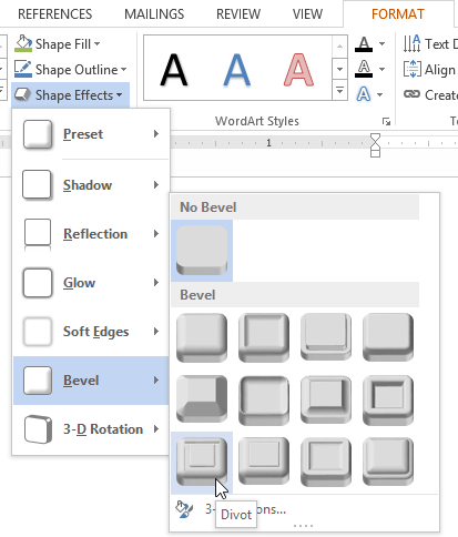 Screenshot of Word 2013