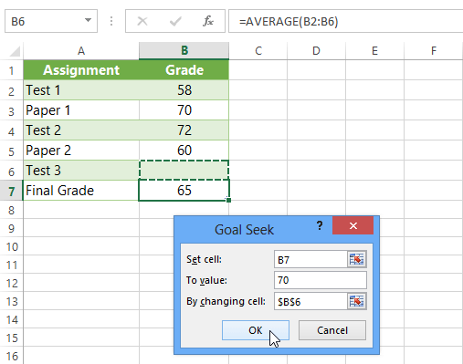 Screenshot of Excel 2013