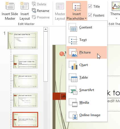 Screenshot of PowerPoint 2013