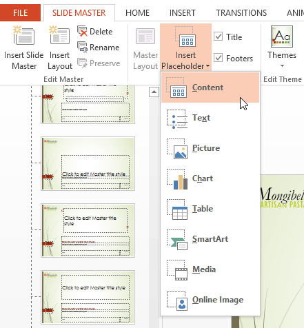 Screenshot of PowerPoint 2013