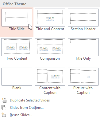 Screenshot of PowerPoint 2013