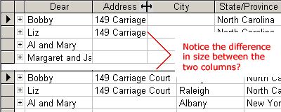 Comparison Between Before and After Column Resizing