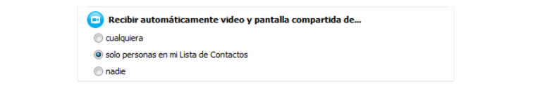 Configuración de videollamadas.