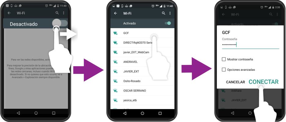 Pasos para conectarse a una red WiFi desde Android