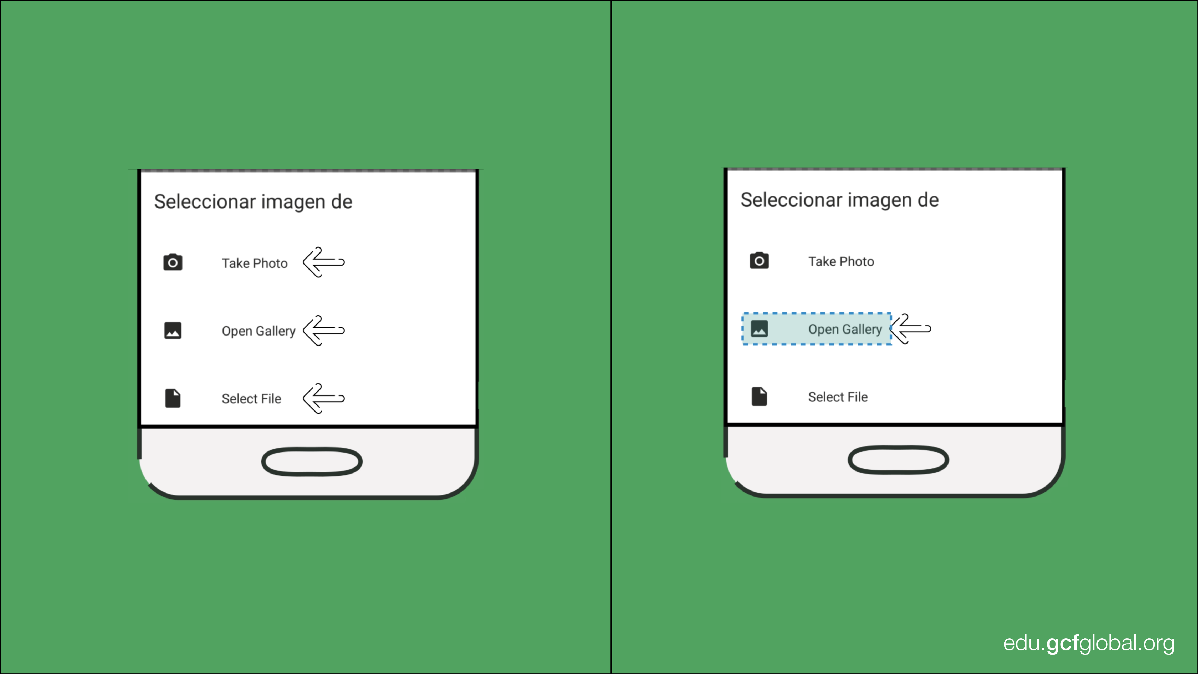 Imagen de la aplicación Sticker Maker con las opciones de adjuntar imágenes para crear los stickers.