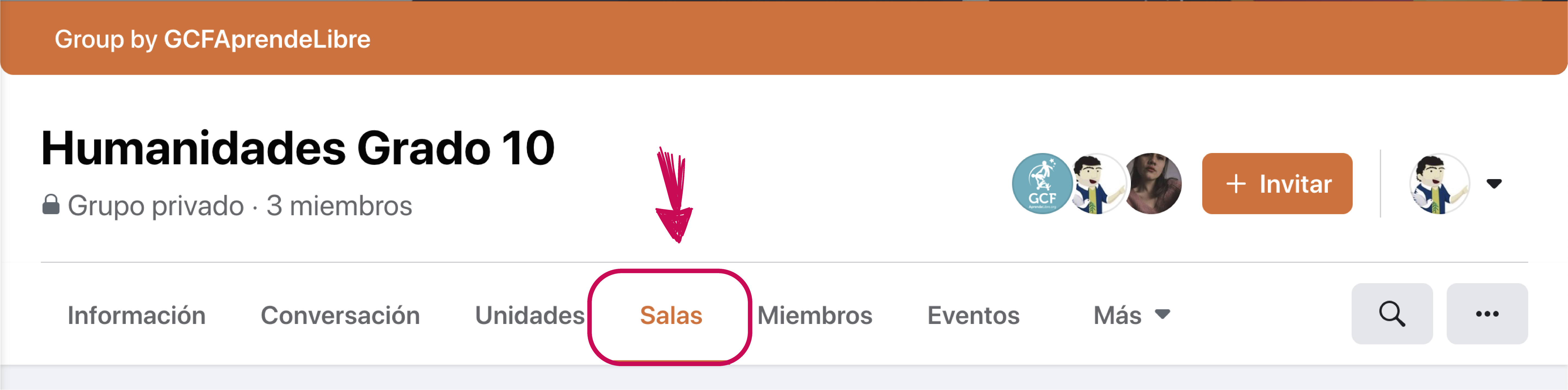 Salas grupos de Facebook