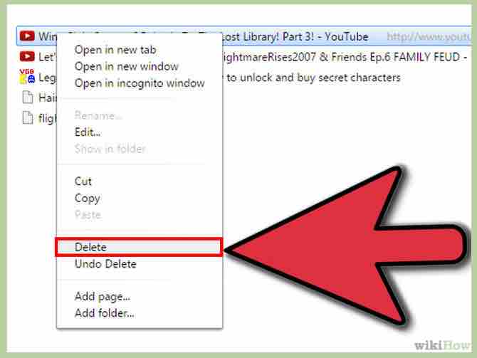 Imagen titulada Delete Bookmarks Step 3