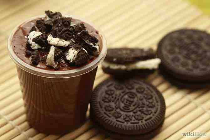 hacer shots de budín con galletas Oreo