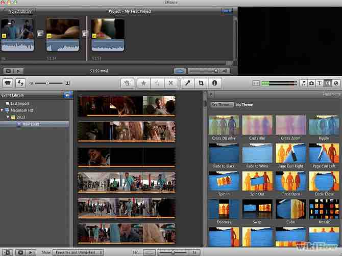 añadir transiciones en iMovie