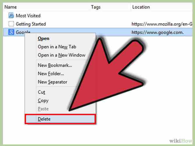 Imagen titulada Delete Bookmarks Step 13