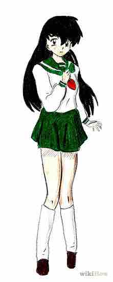 dibujar a Kagome Higurashi de Inuyasha