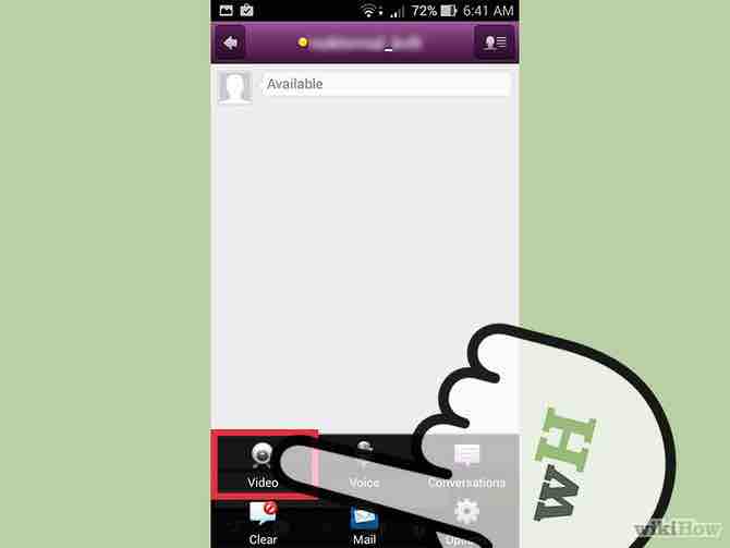 activar el chat de voz y video en Yahoo Messenger para Android