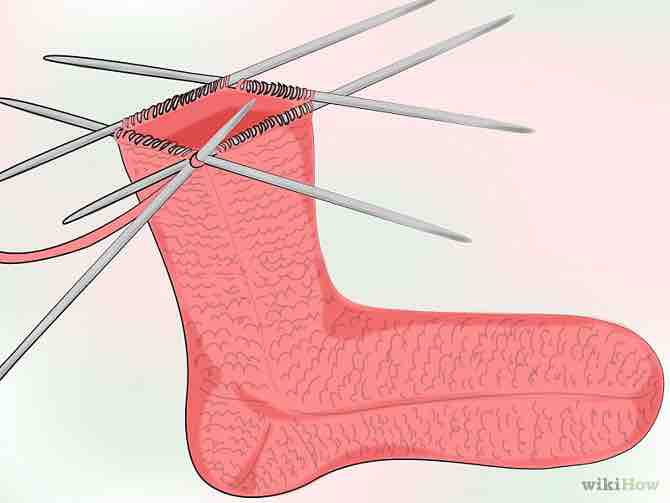 Imagen titulada Knit Socks Step 13