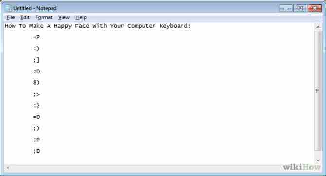 hacer una cara feliz con el teclado de tu computadora