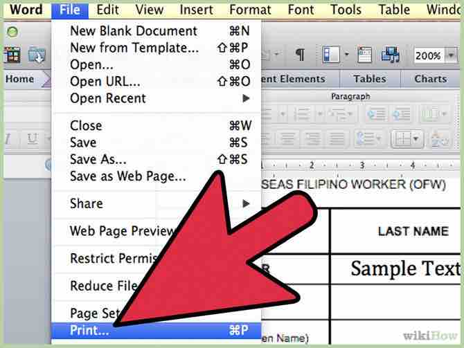 completar formularios de papel con MS Word