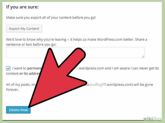 eliminar un blog de WordPress.com