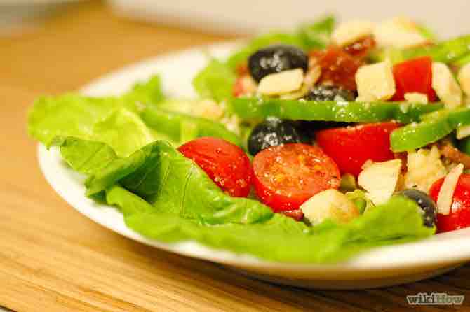 hacer ensalada de pizza