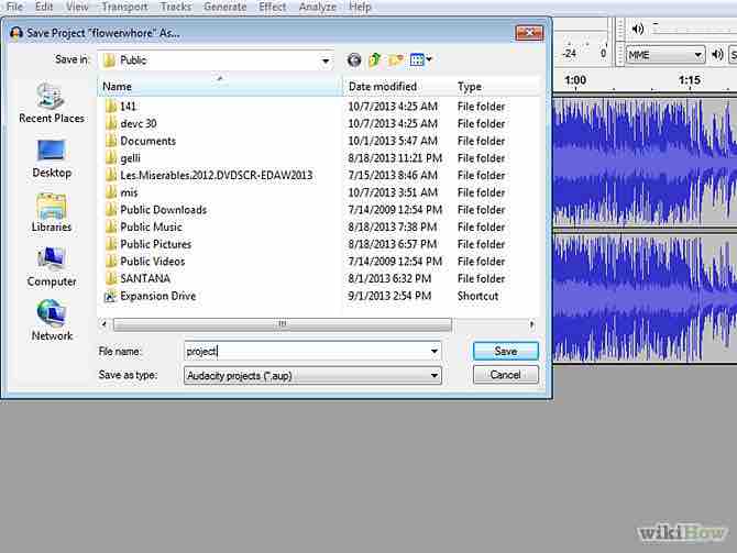 hacer un mashup con Audacity