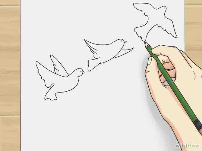 Imagen titulada Draw Flying Birds Step 4