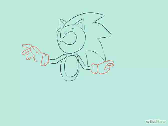 Imagen titulada Draw Sonic the Hedgehog Step 10