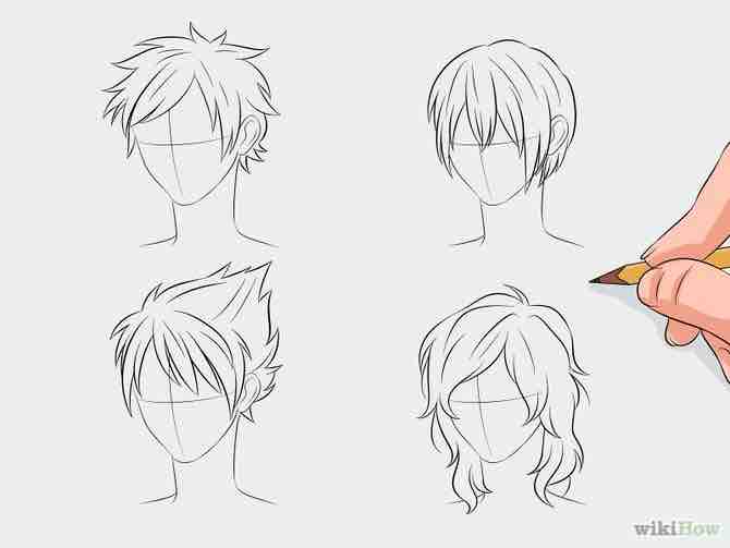 Imagen titulada Draw Manga Hair Step 2