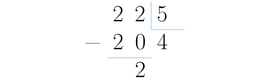 Dividimos o numerador pelo denominador.