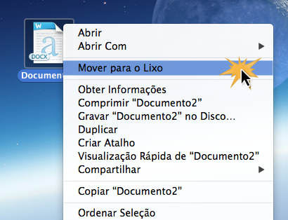 Excluir arquivo no Mac OS X