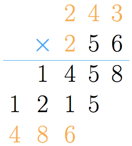 Multiplicamos as centenas do segundo fatos pelo primeiro.