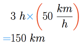 Multiplicamos para encontrar a distância percorrida.