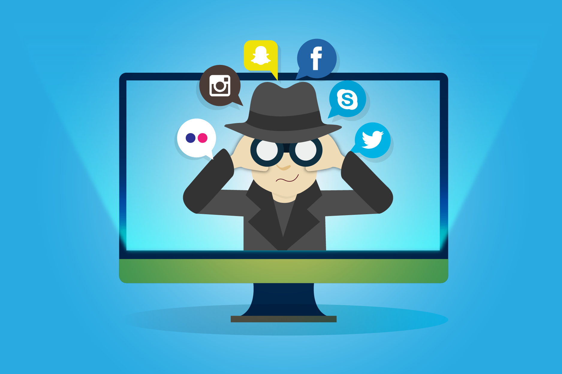 O cyberstalking acontece em redes sociais como Facebook, Instagram o Twitter.