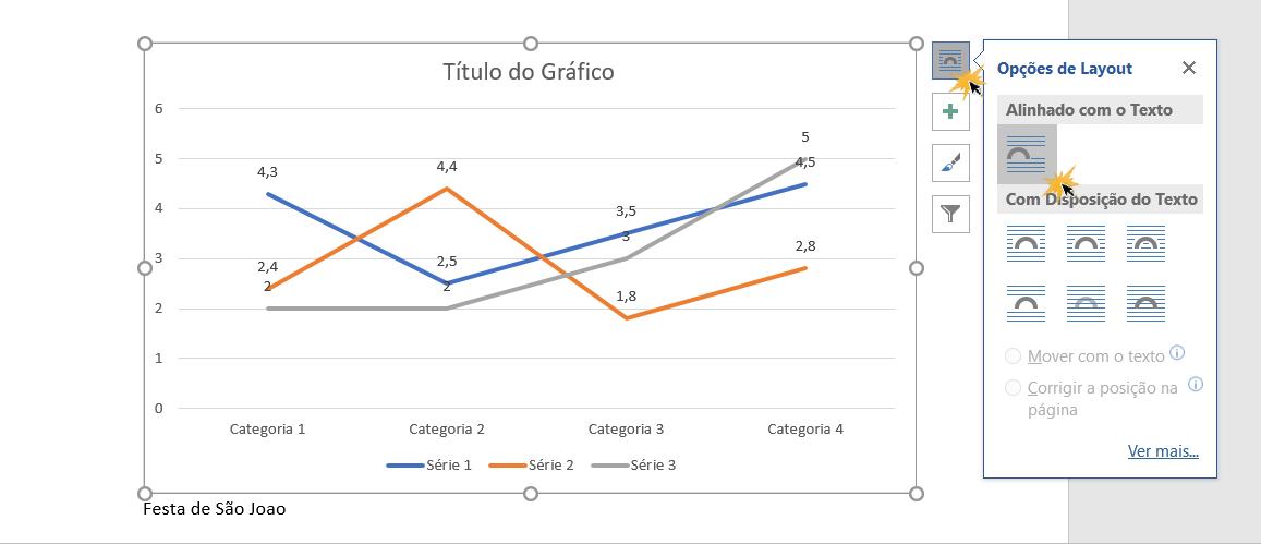 Função Opções de Layout do gráfico.