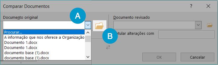 Opção para buscar o documento.