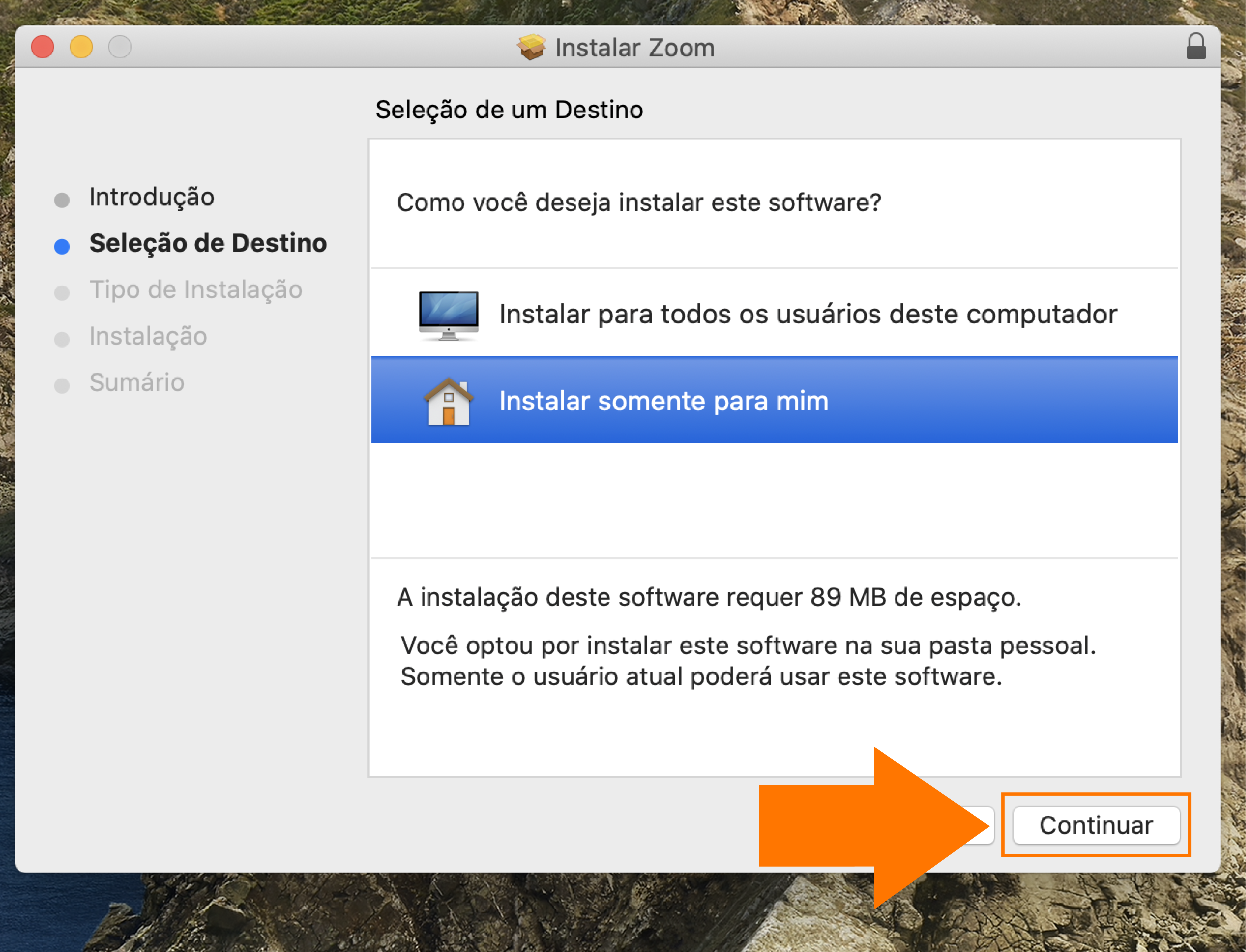 Imagem como atualizar o zoom no seu computador mac4