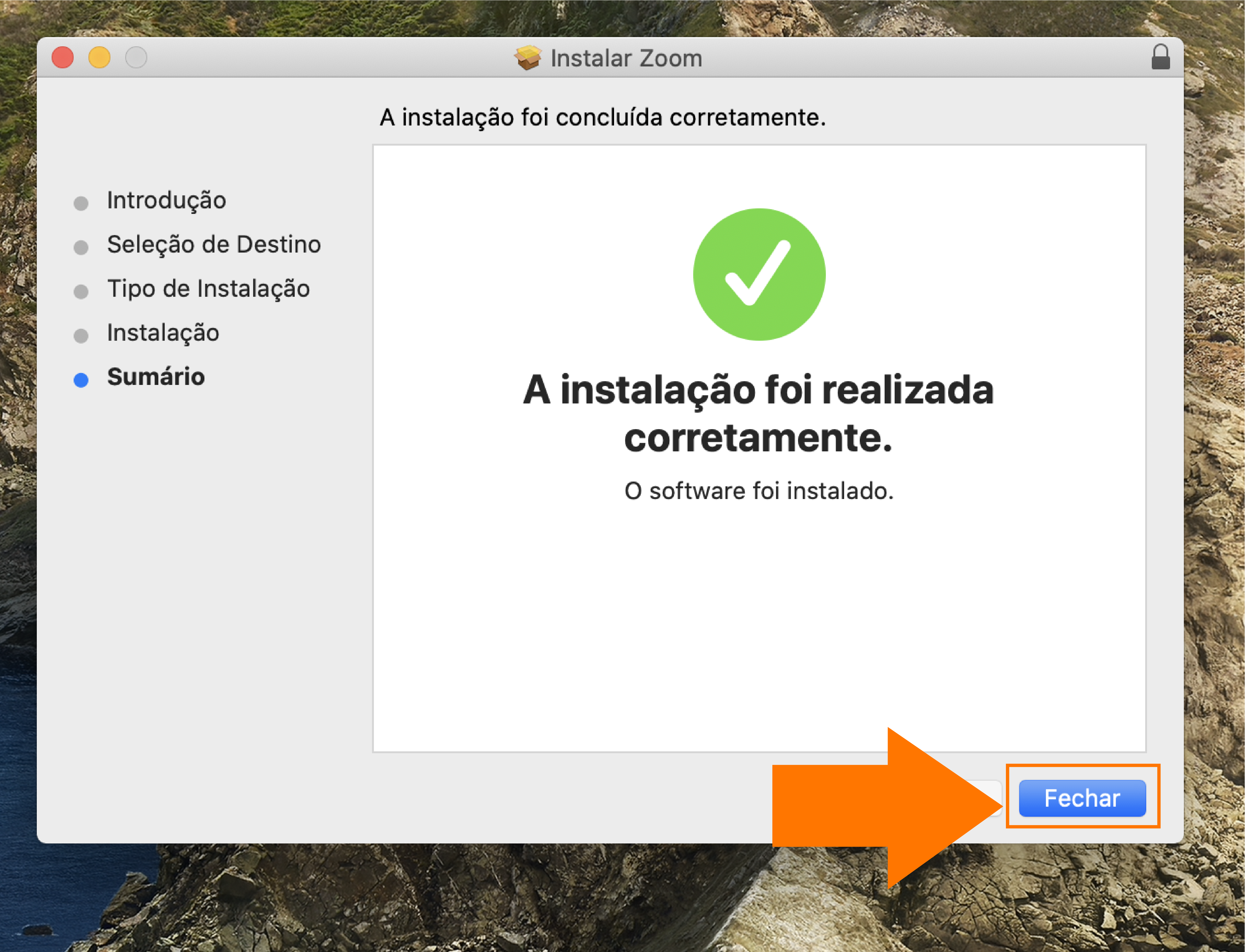 Imagem como atualizar o zoom no seu computador mac5