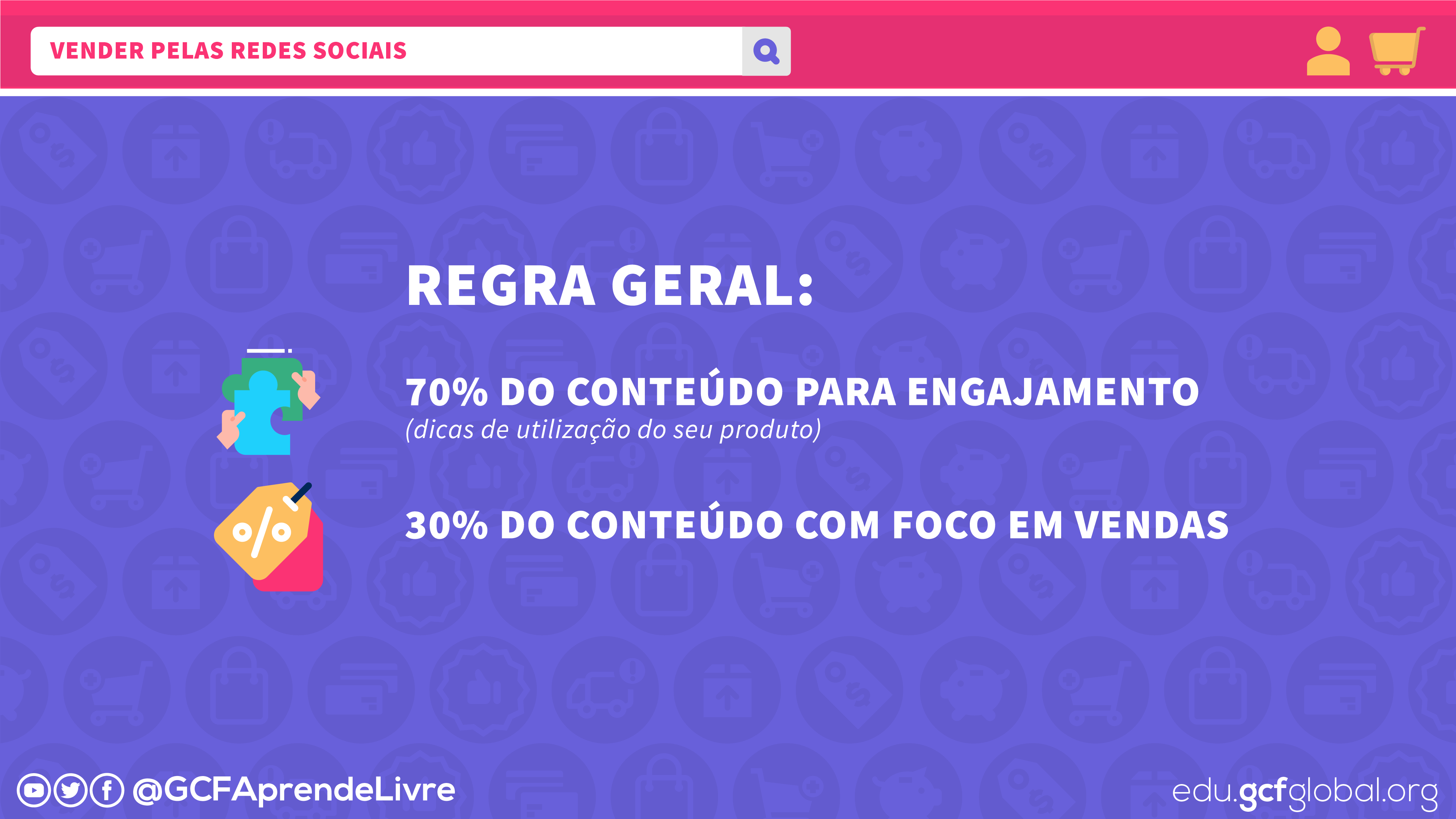 imagem regra geral para promoção de conteúdo em redes sociais