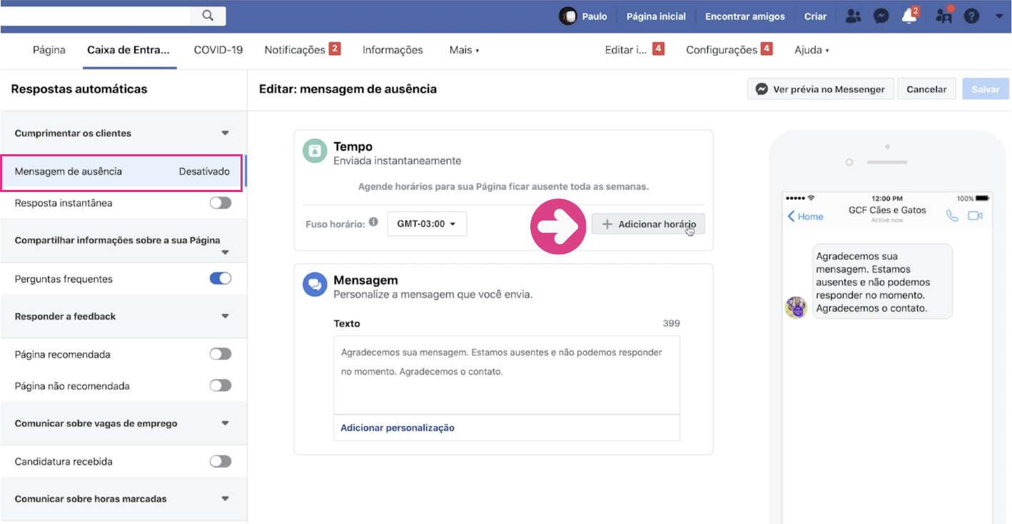 imagem6 como configurar respostas automáticas na sua página do Facebook