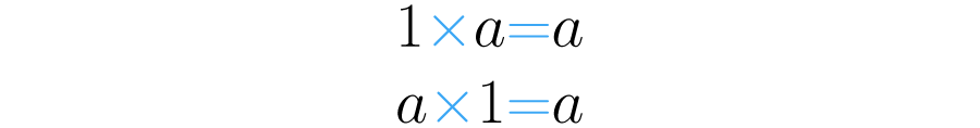 Propriedade elemento neutro da multiplicação.