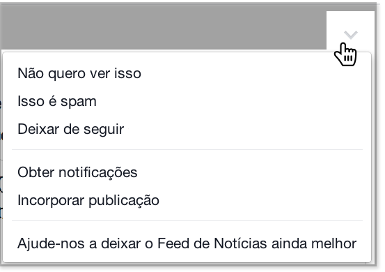 Opções para uma publicação