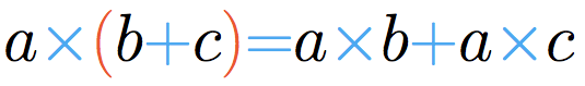 Propriedade distributiva.