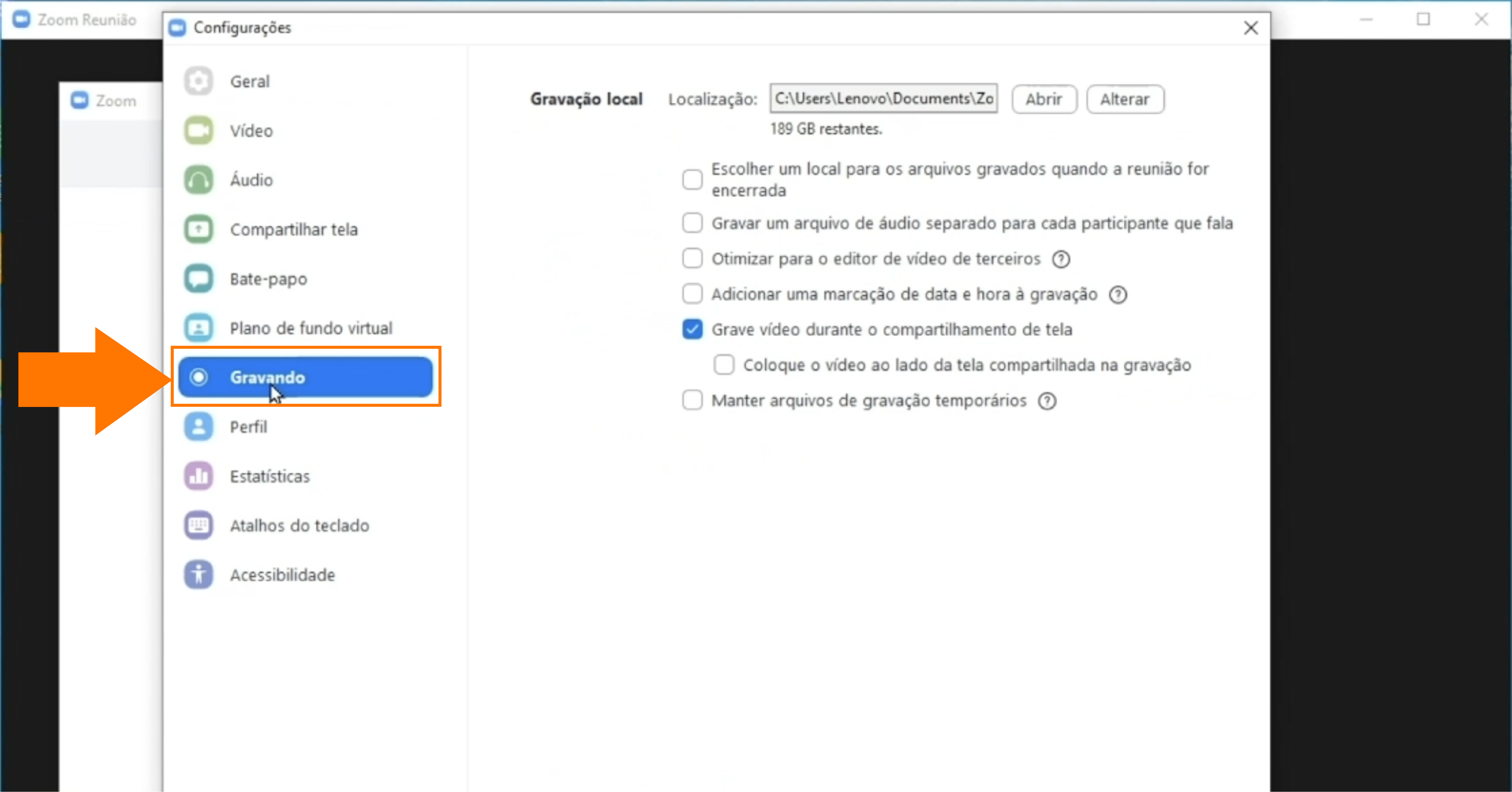 Imagem2 Onde encontrar sua gravação do Zoom