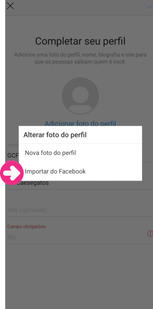 imagem 3 - como adicionar foto no seu perfil do Instagram