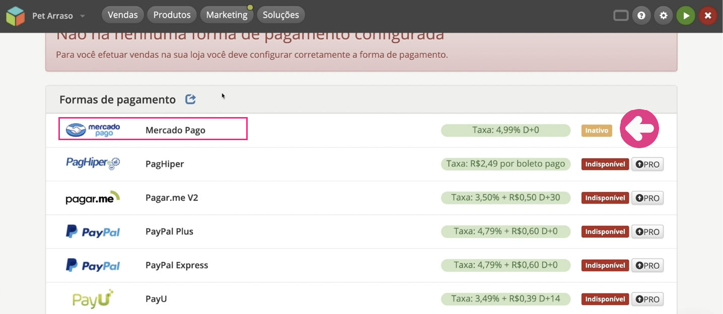 imagem1 configurar formas de pagamento da sua loja virtual na loja integrada