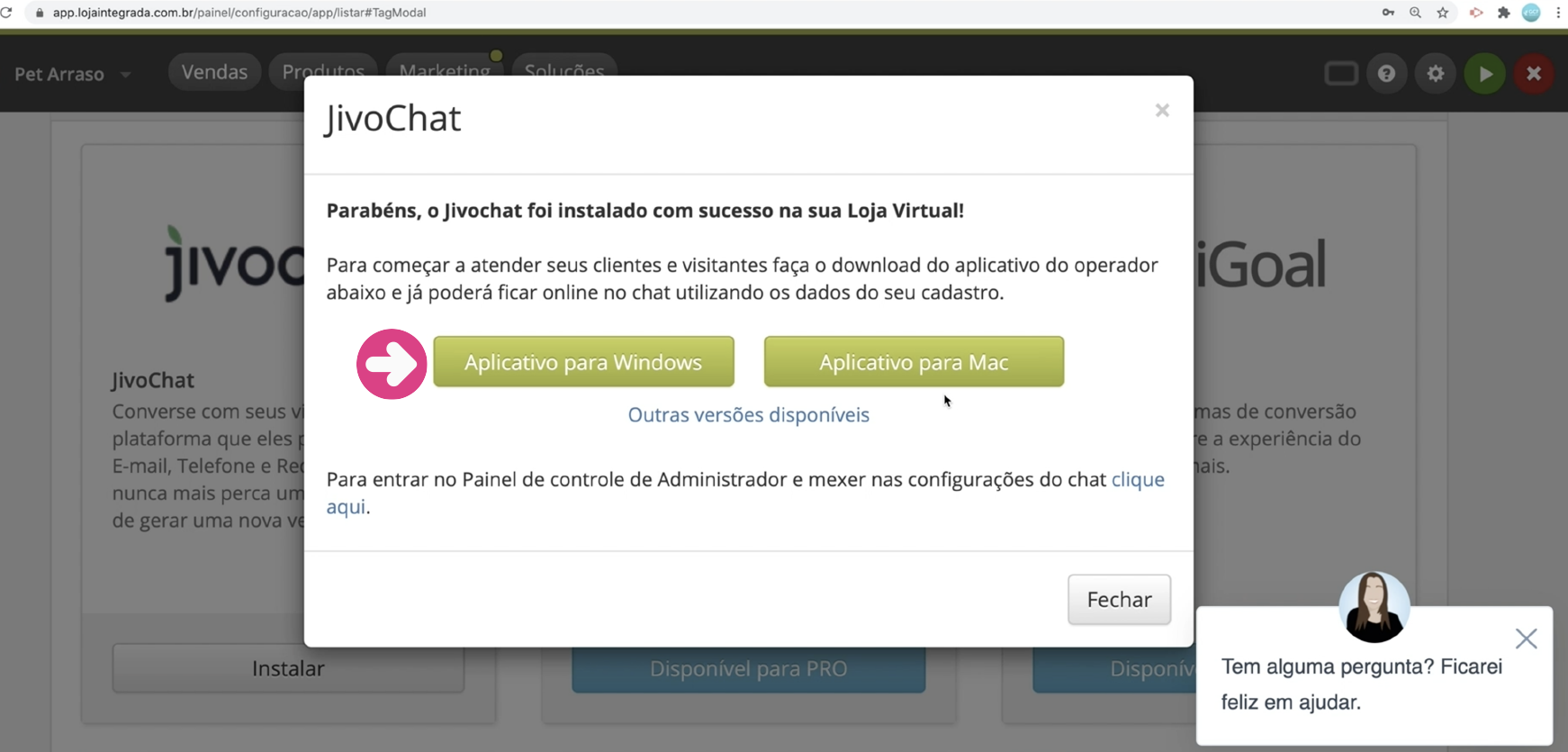 imagem3 como instalar o jivochat grátis na sua loja integrada 